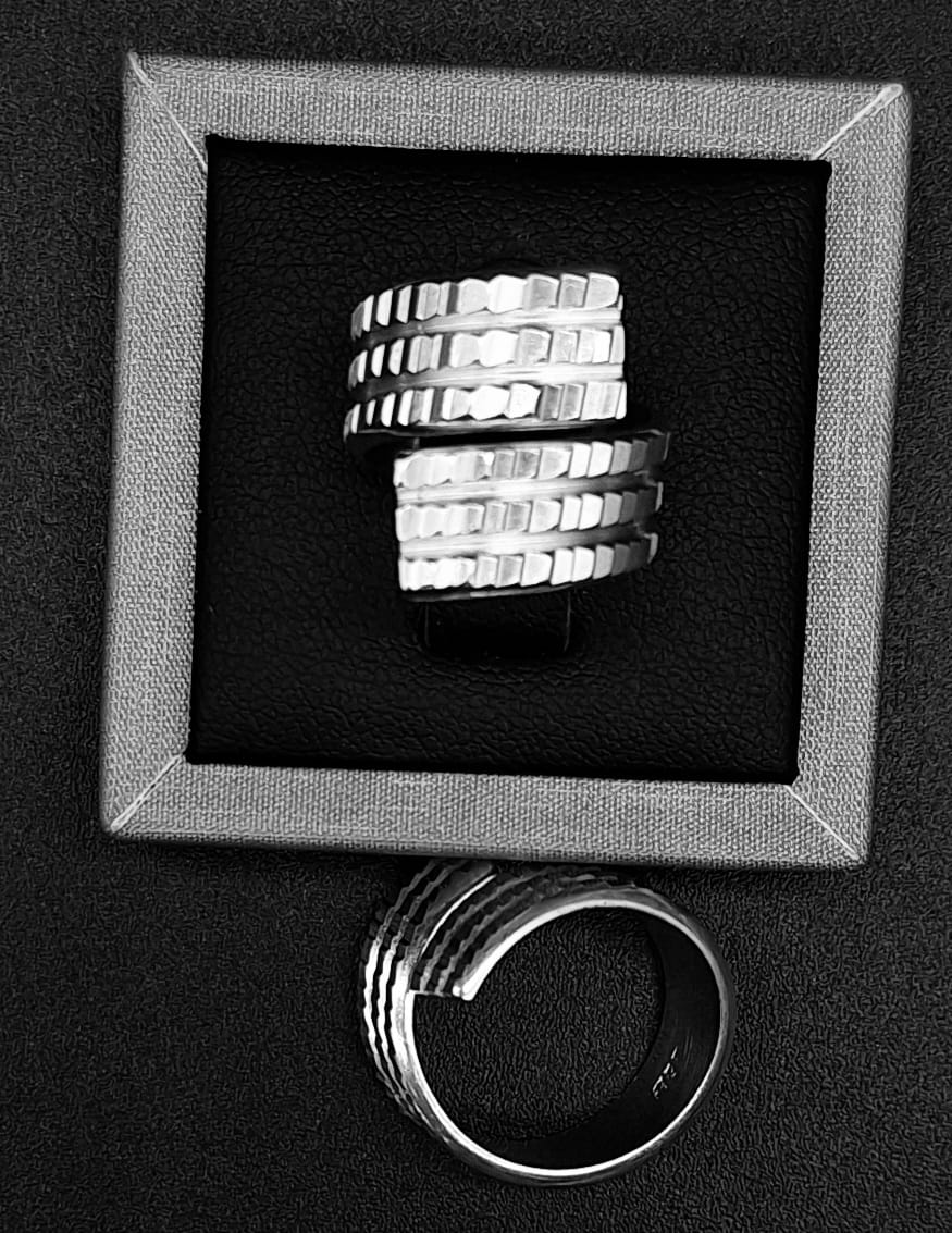 ANILLO DIAMANTADA PLATA 925