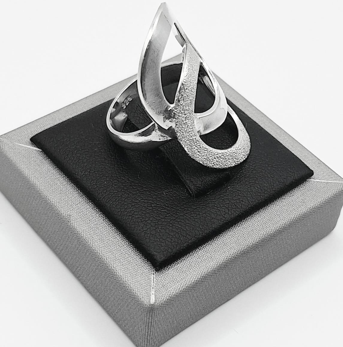ANILLO DIAMANTADA PLATA LEY 925