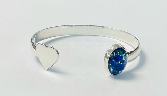 BRAZALETE CON OPALO  EN PLATA LEY 925