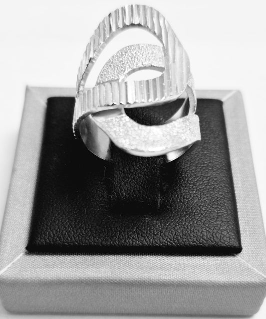 ANILLO DIAMANTADA PLATA LEY 925