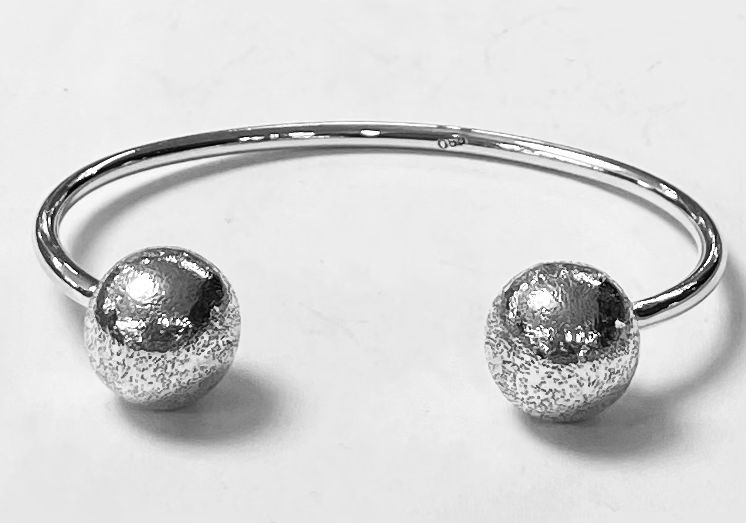 BRAZALETE  OPTIMA DIAMANTADO  EN PLATA LEY  925
