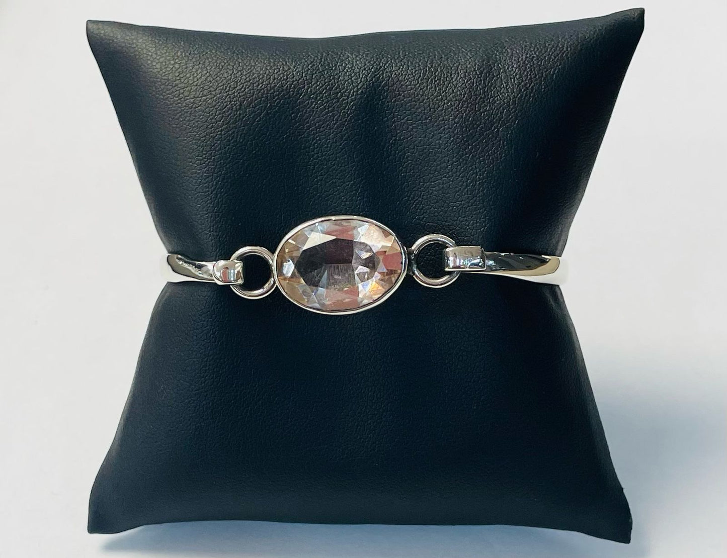 BRAZALETE CON CITRINA  EN PLATA LEY 925