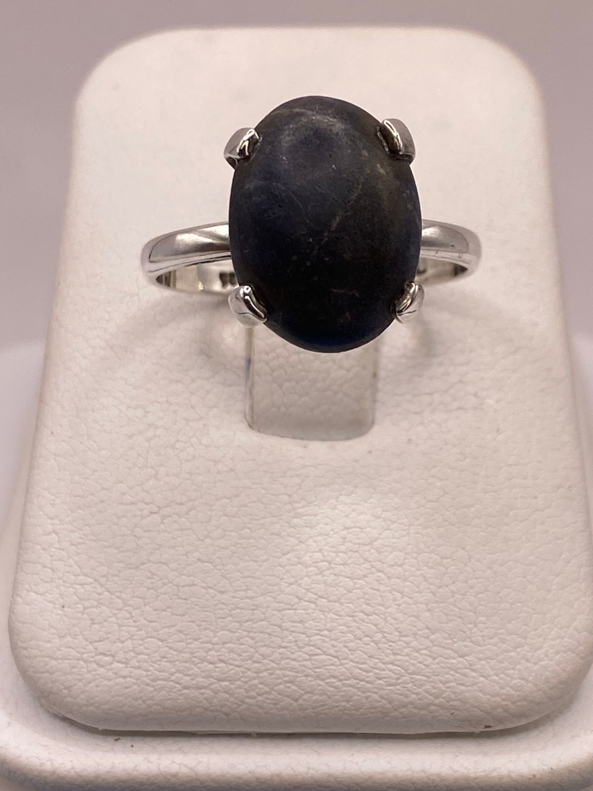 Anillo Artesanal de Plata Ley 925 con Lapislázuli Natural