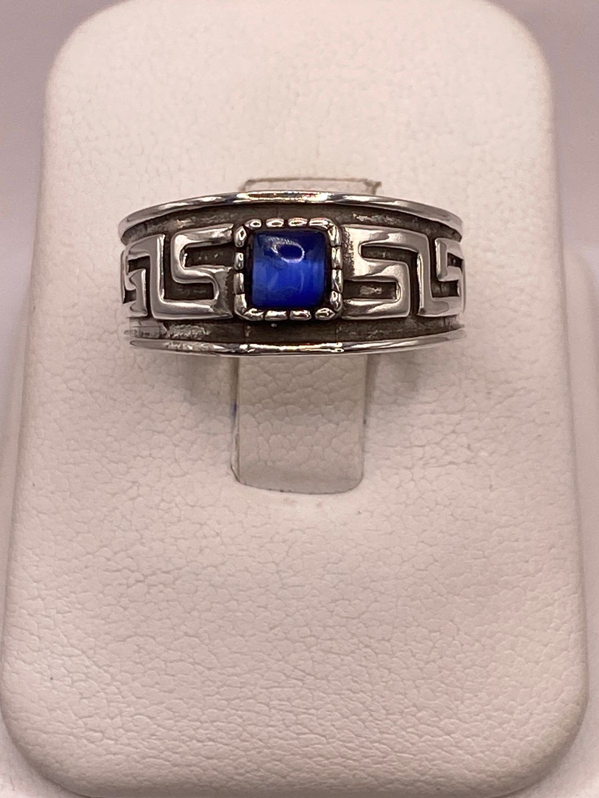 Anillo Artesanal de Plata Ley 925 con Lapislázuli Natural