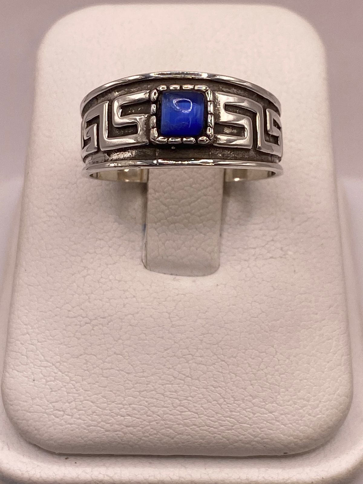Anillo Artesanal de Plata Ley 925 con Lapislázuli Natural