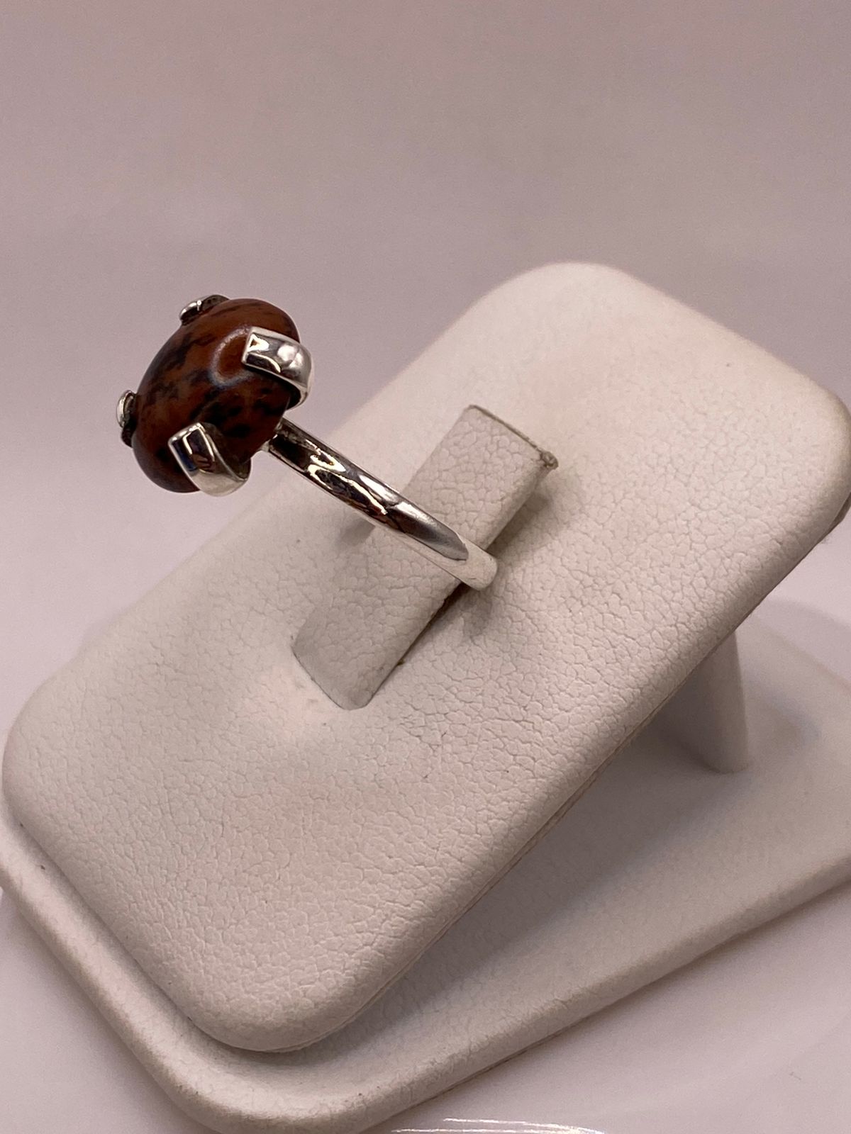 Anillo Artesanal de Plata Ley 925 con Ojo de Tigre Natural
