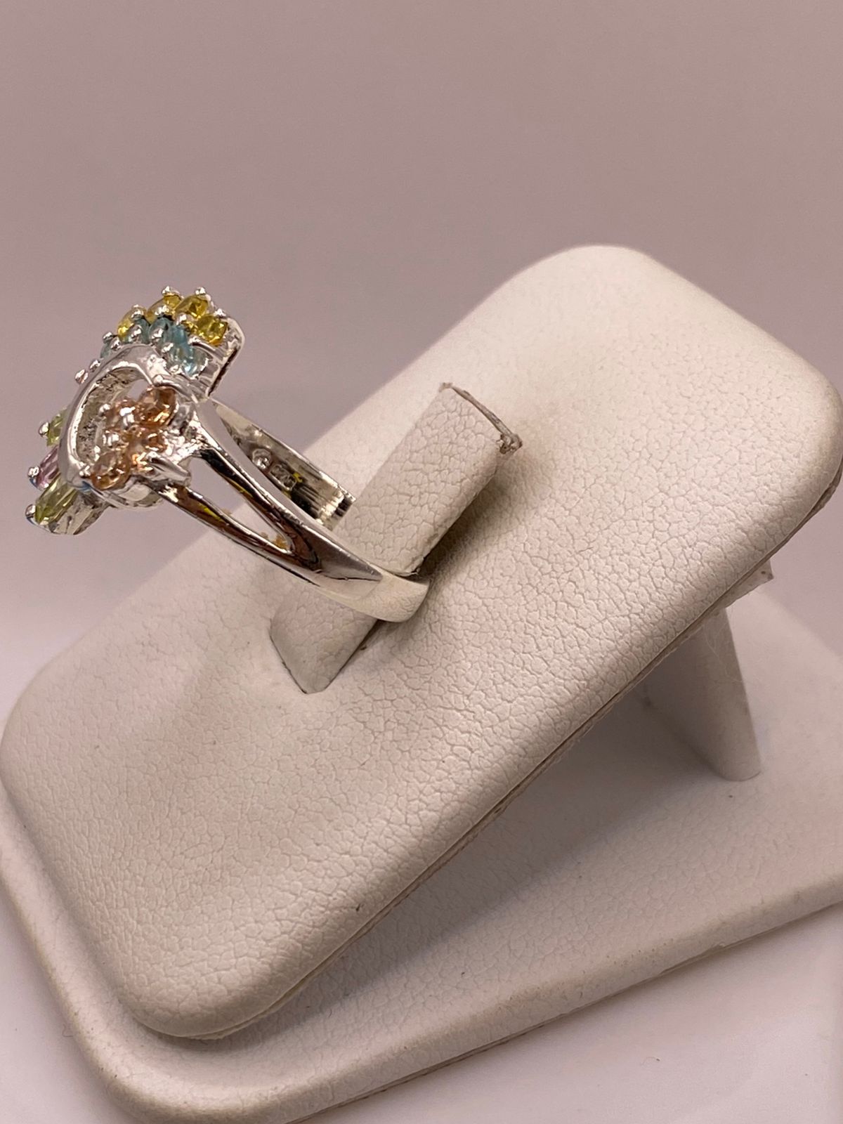 Anillo Circular Multicolor de Plata 925 con Zirconias