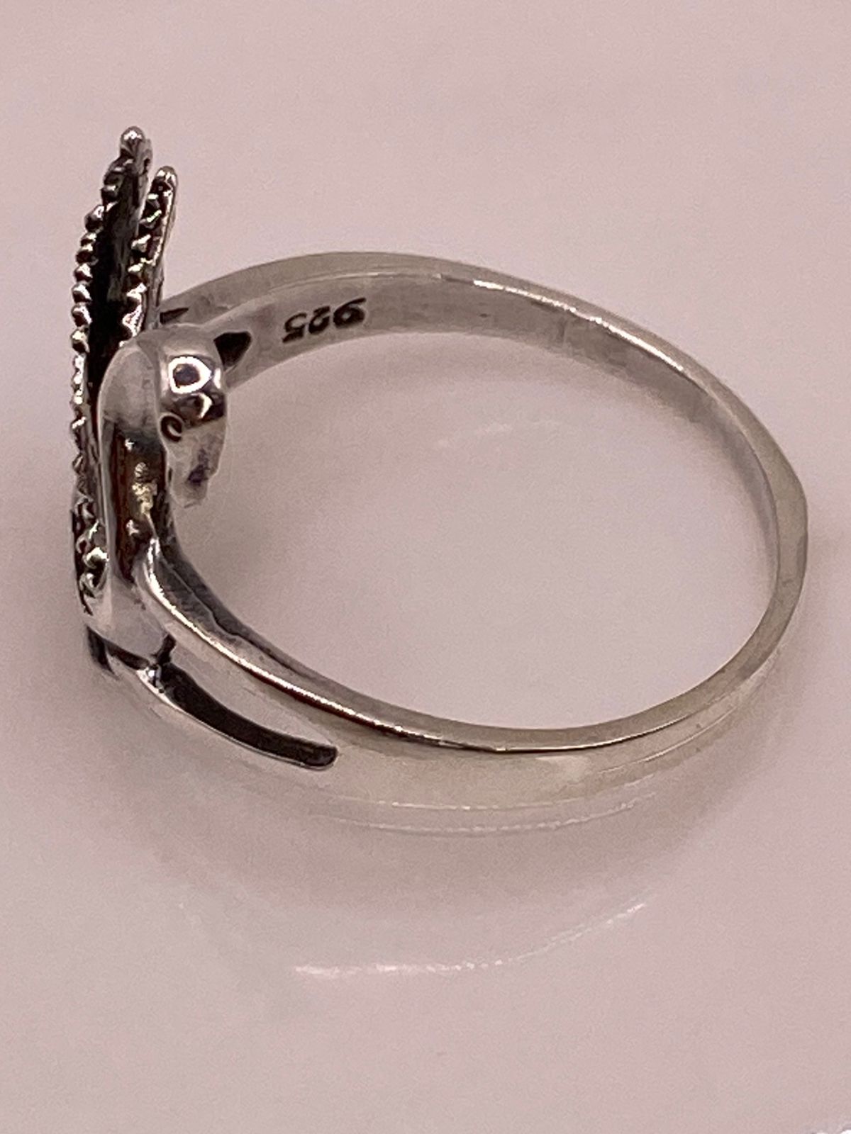 🦢 Anillo Cisne con Marquesitas en Plata Ley 925