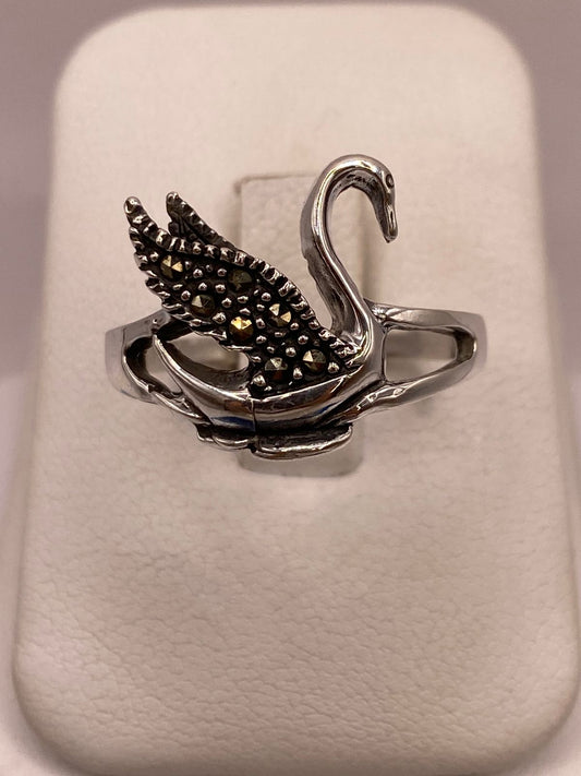 🦢 Anillo Cisne con Marquesitas en Plata Ley 925 — imagen 9