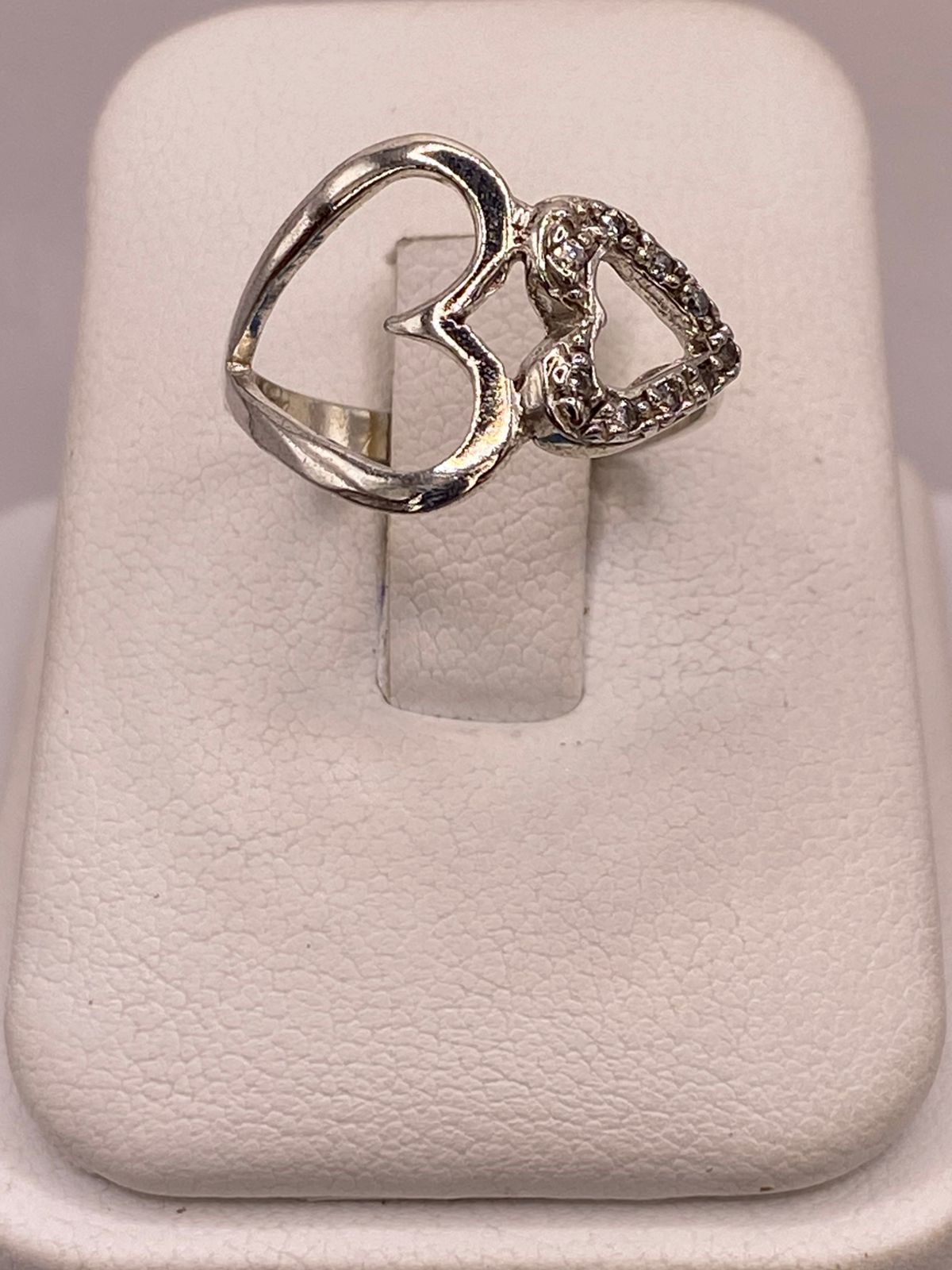 Anillo de Corazón de Plata Ley 925 con Zirconia