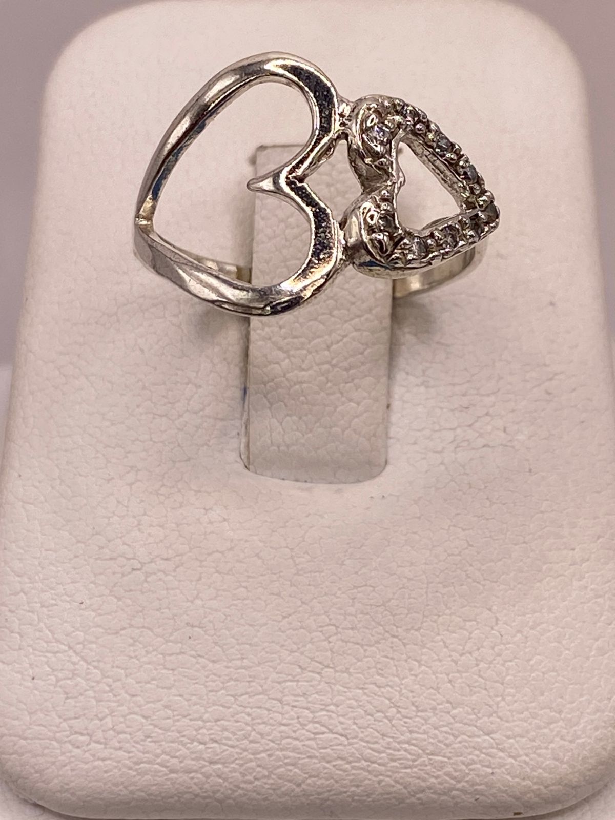 Anillo de Corazón de Plata Ley 925 con Zirconia