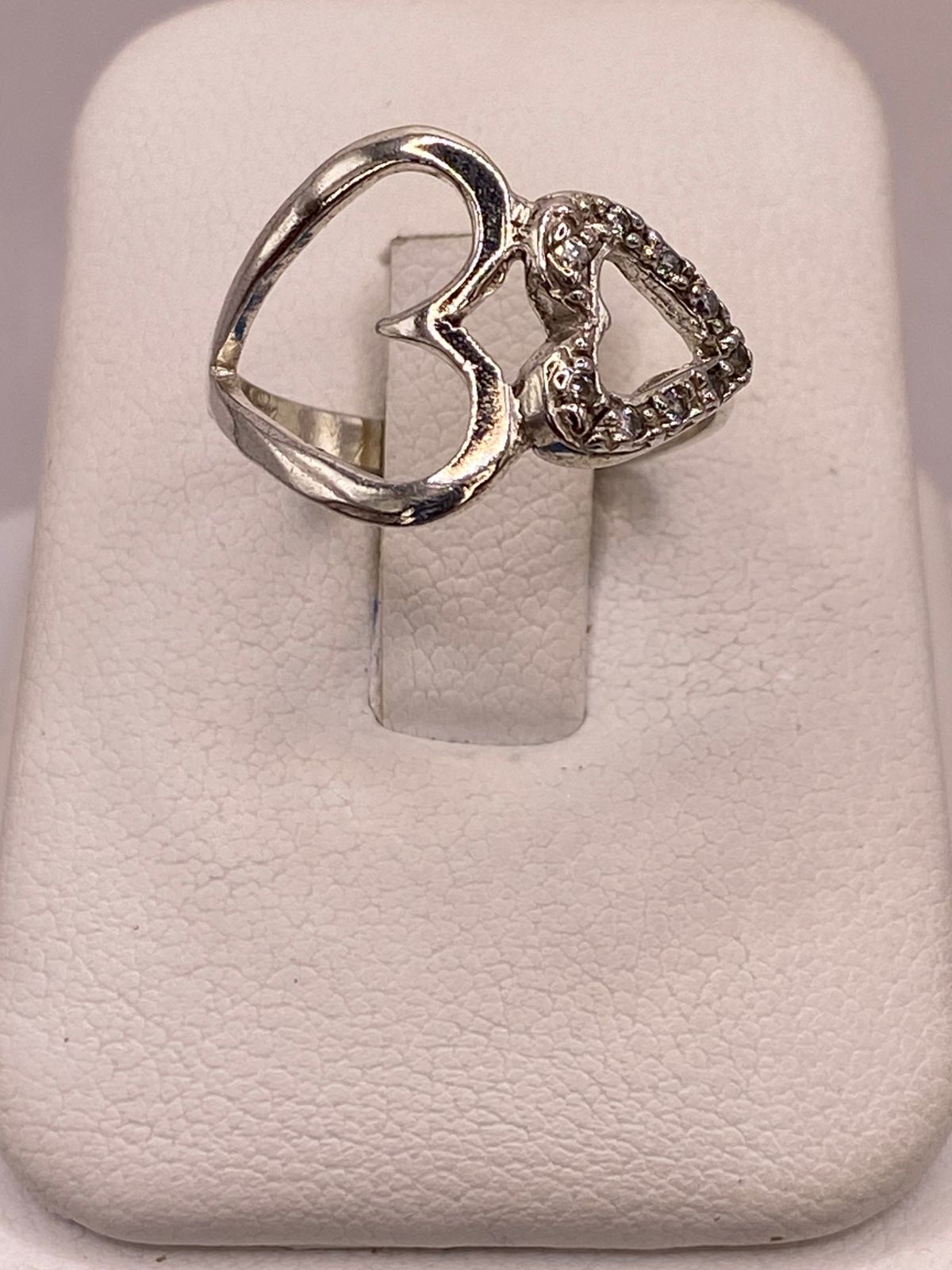 Anillo de Corazón de Plata Ley 925 con Zirconia