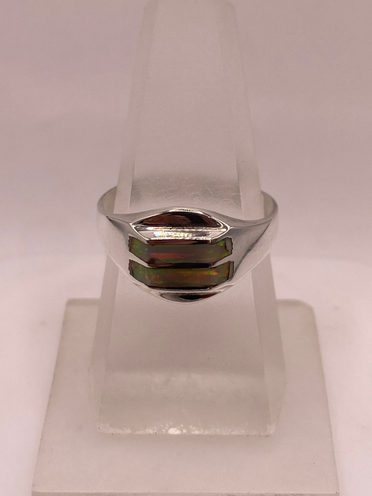 Anillo Envolvente de Plata Ley 925 con Ópalo de Fuego