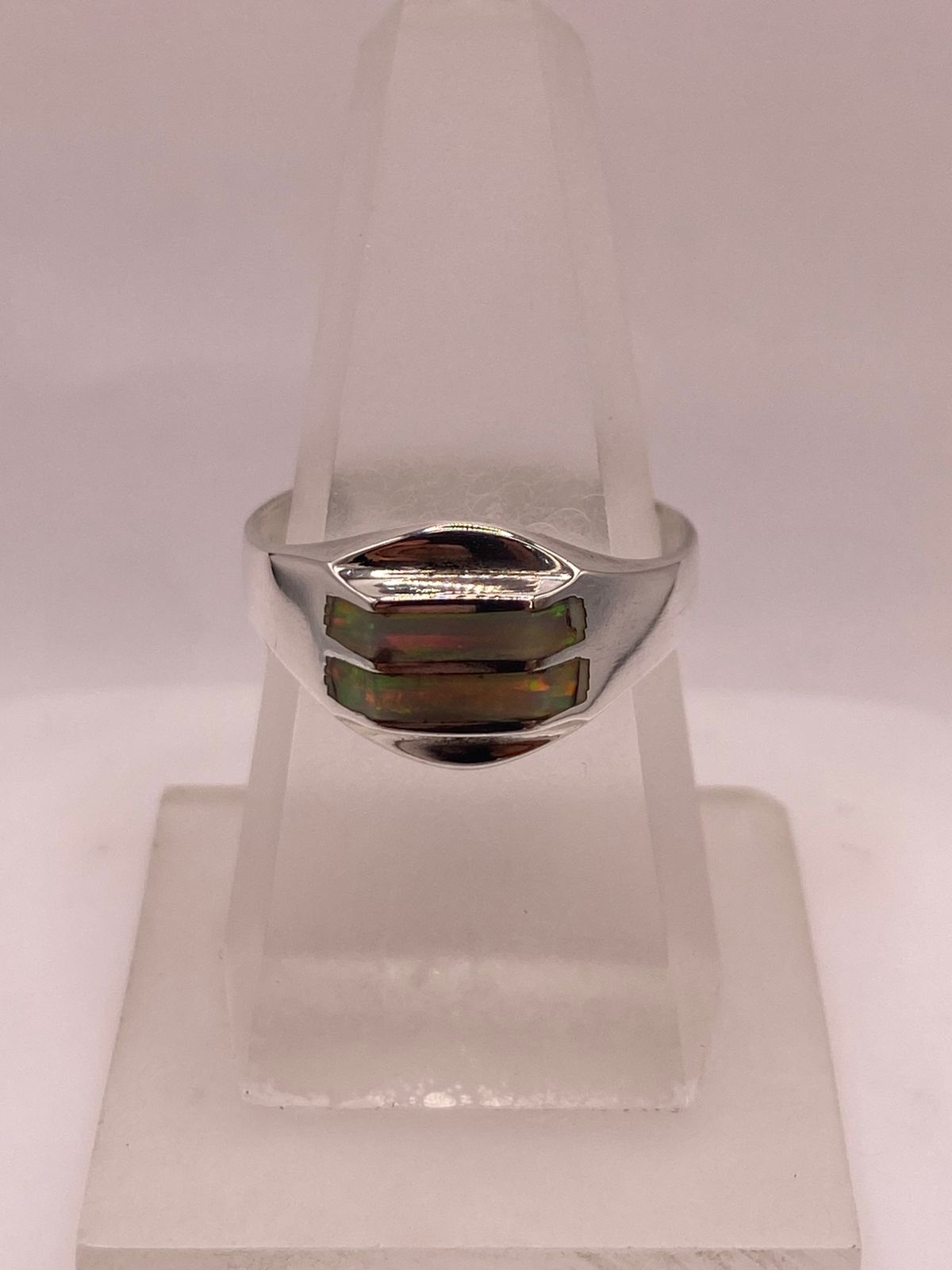 Anillo Envolvente de Plata Ley 925 con Ópalo de Fuego