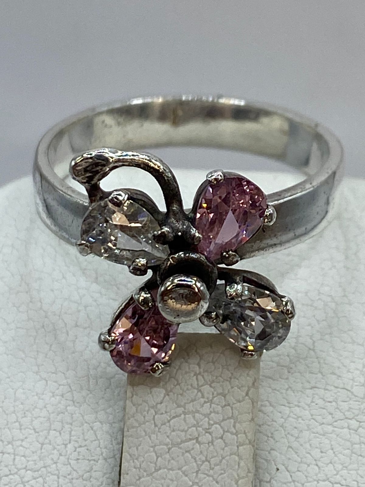 Anillo con Flor Giratoria en Plata 925