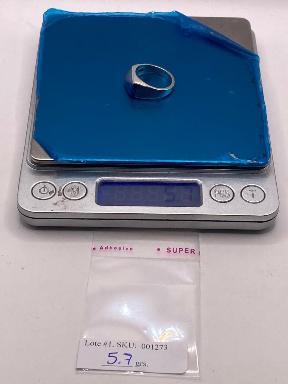 Anillo Geométrico de Ópalo Azul y Verde en Plata Ley 950