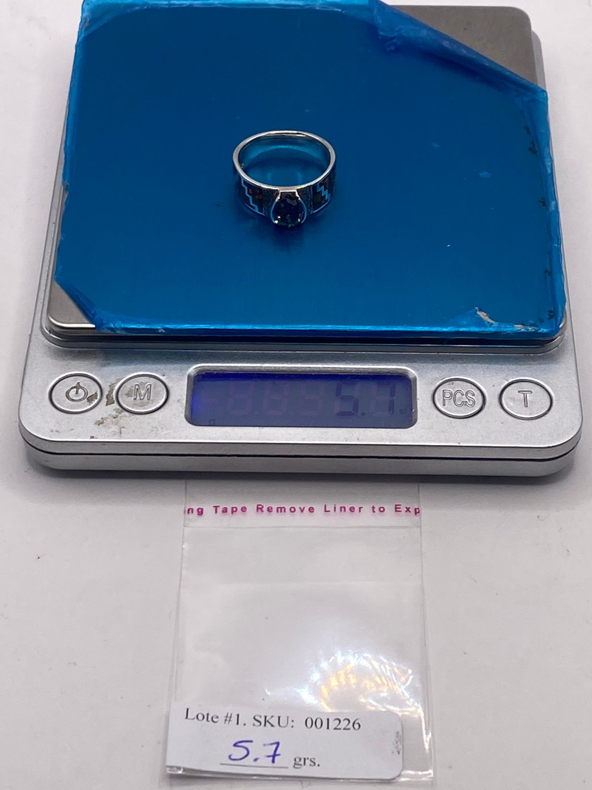 ANILLO GRECA ÓPALO DE FUEGO ROJO & ZIRCONIA MÍSTICA PLATA 950