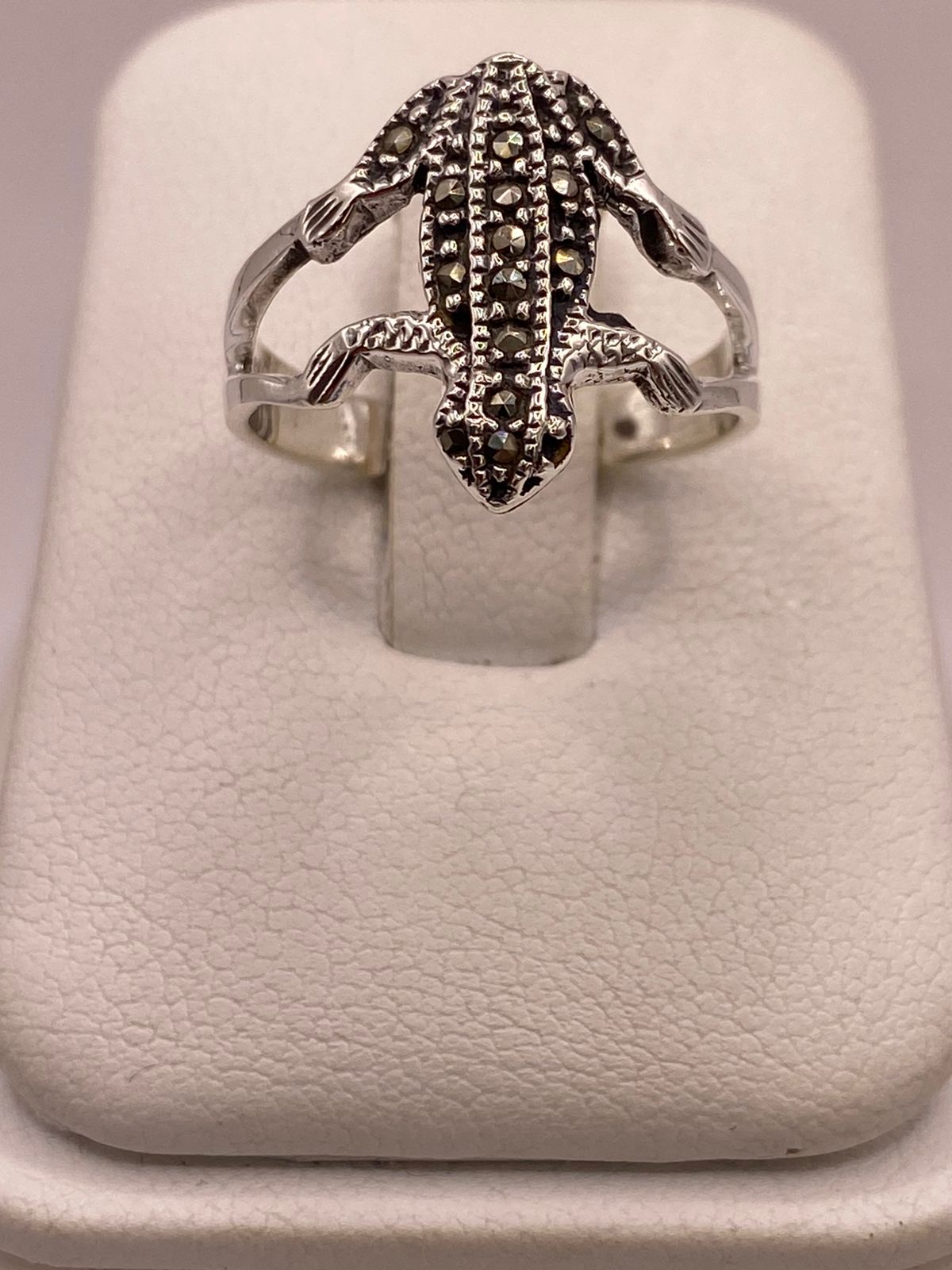 Anillo Lagartija Vintage con Marquesitas en Plata Ley 925