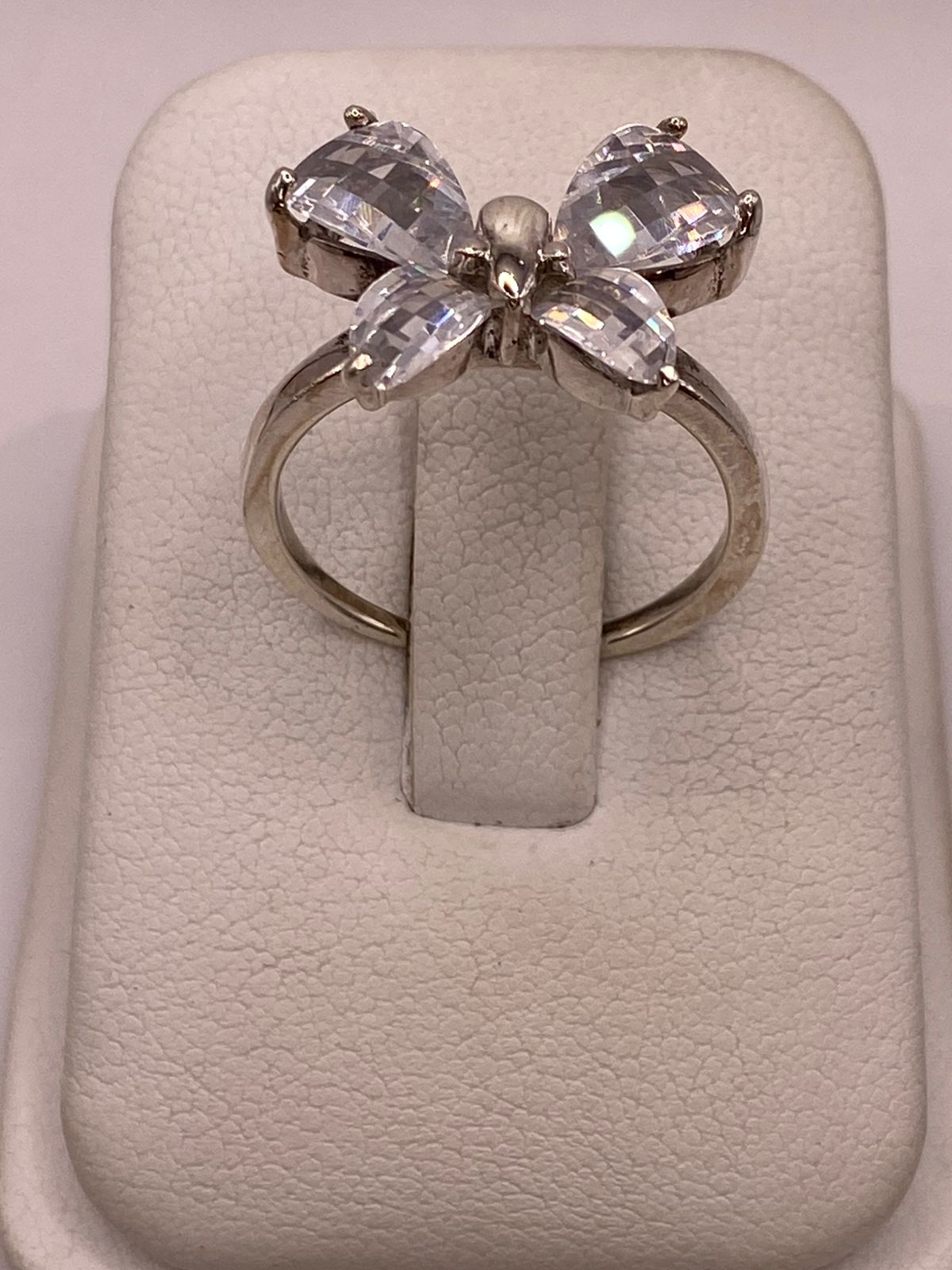 Anillo Mariposa Brillante con Zirconias en Plata Ley 925