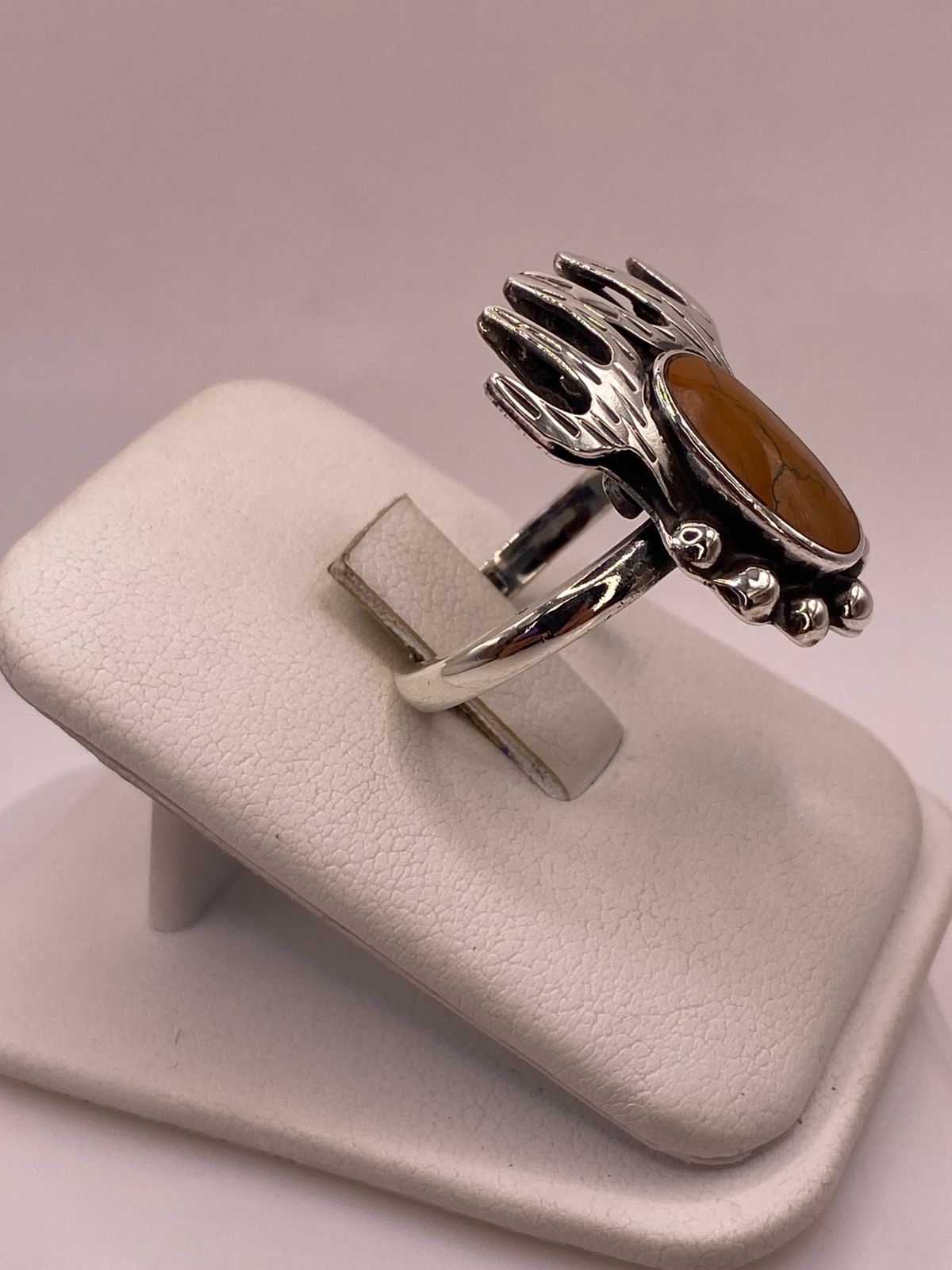 Anillo Navajo de Plata Ley 925 con Cornalina