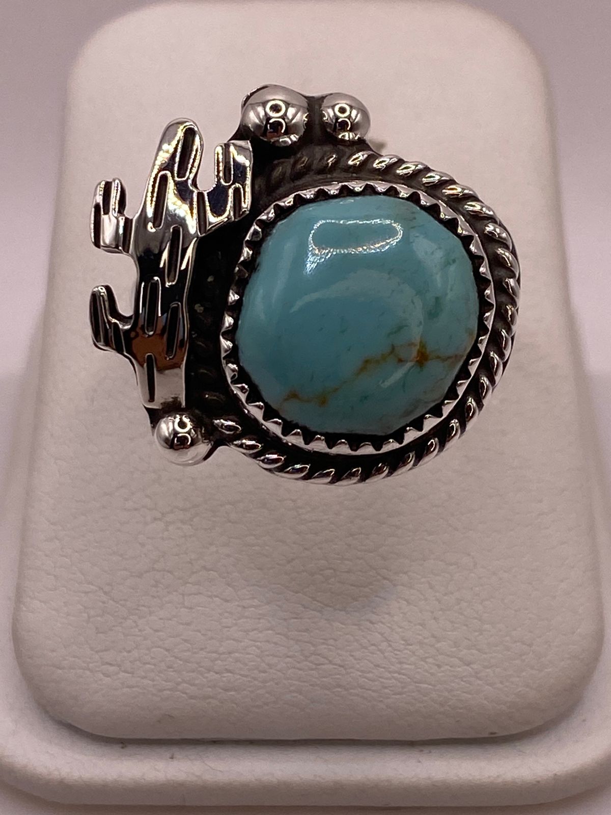 Anillo Navajo de Plata Ley 925 con Turquesa