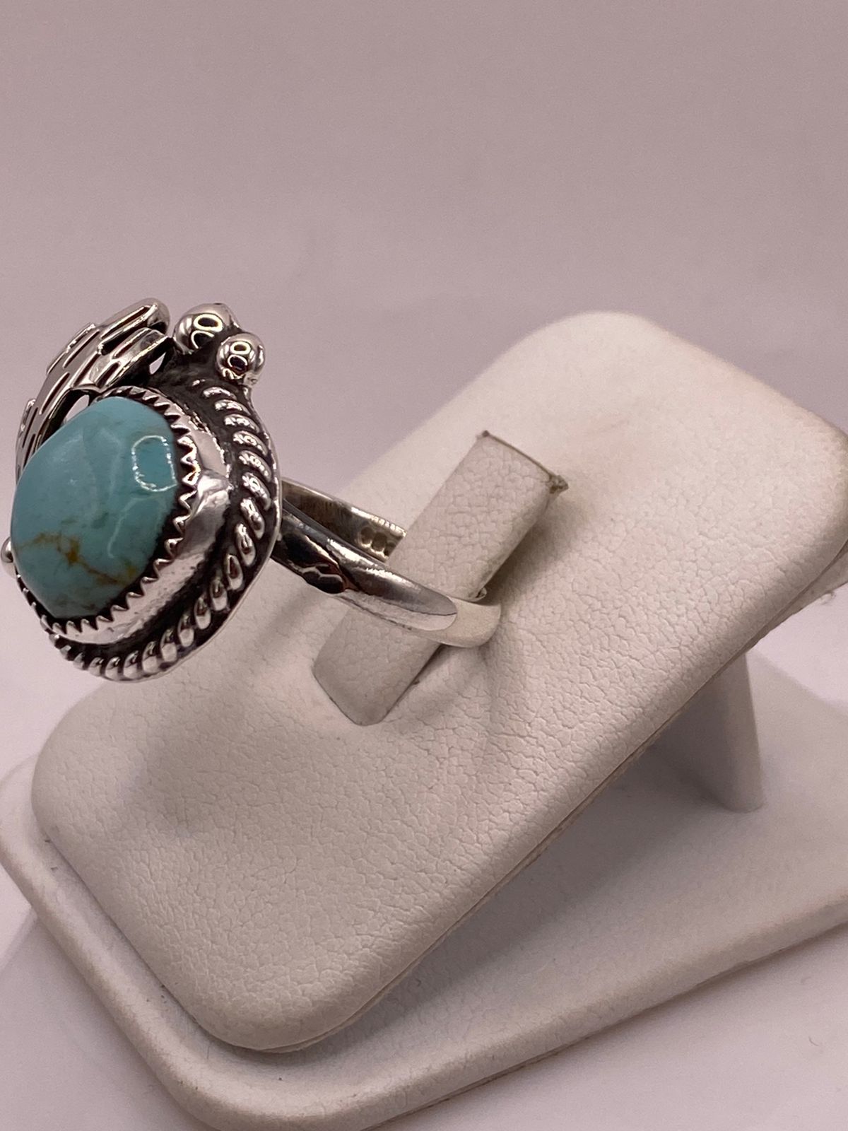 Anillo Navajo de Plata Ley 925 con Turquesa