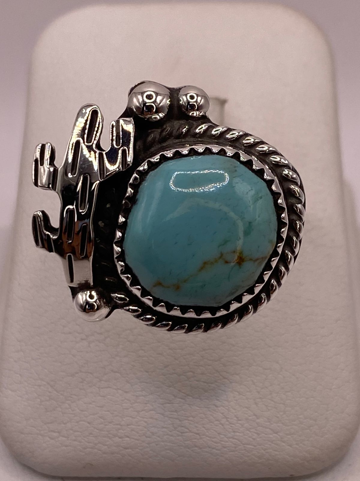 Anillo Navajo de Plata Ley 925 con Turquesa