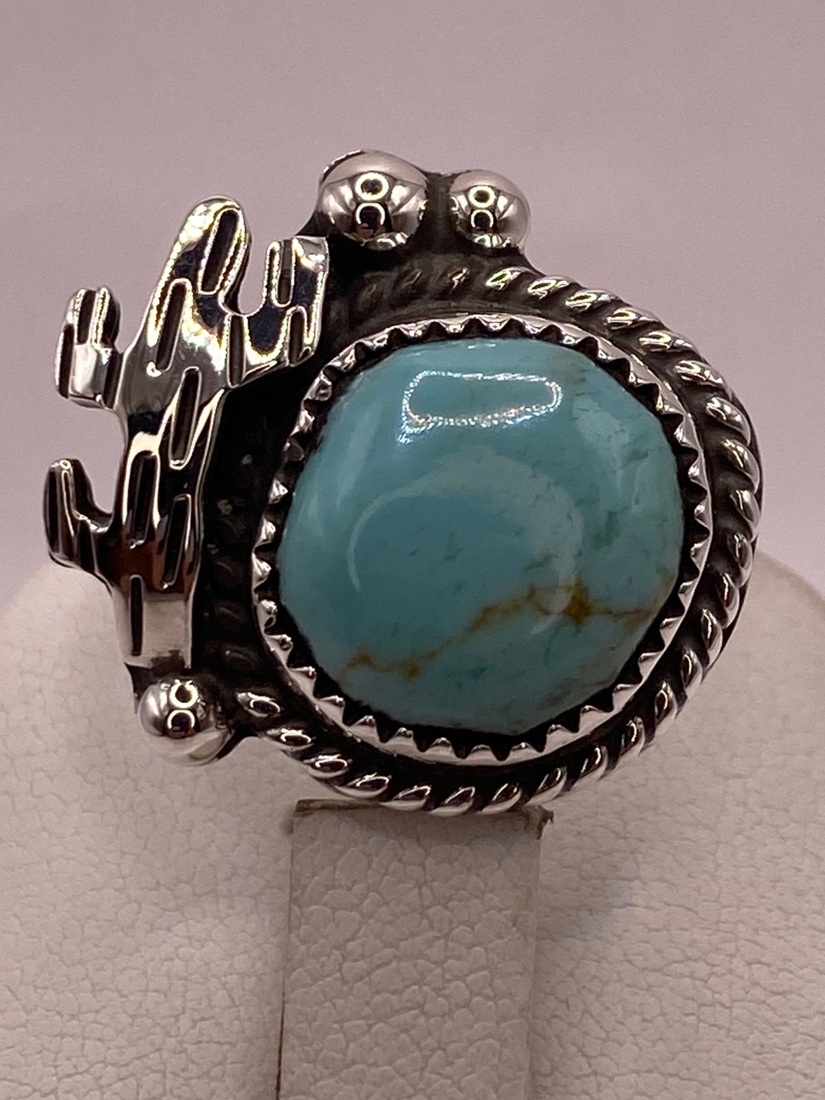 Anillo Navajo de Plata Ley 925 con Turquesa