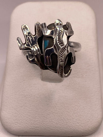 Anillo Navajo de Plata Ley 925 con Turquesa Natural