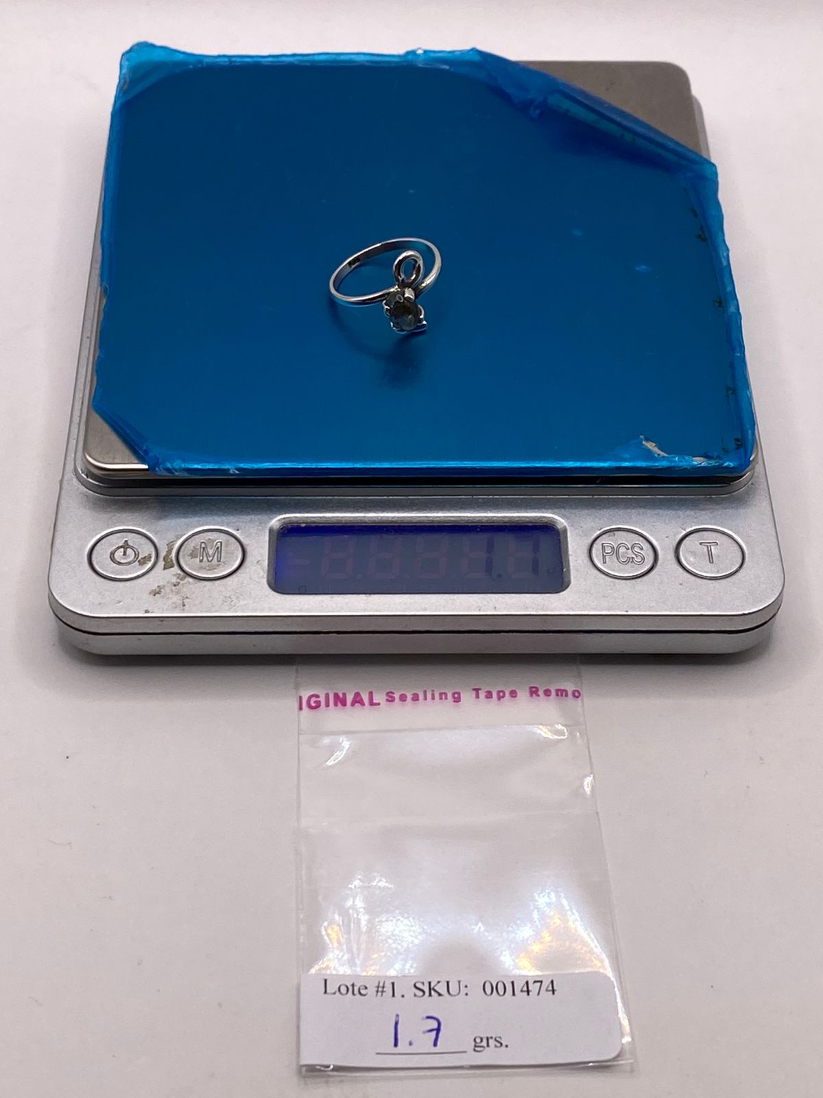Anillo de Plata Ley 925 con Ámbar Ahumado