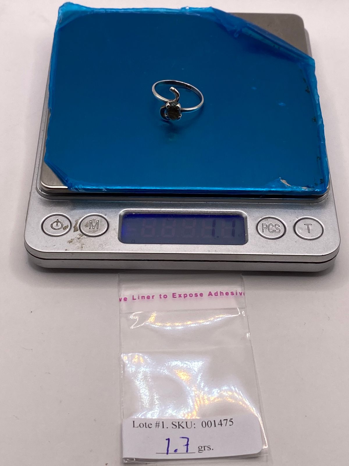 Anillo de Plata Ley 925 con Ámbar Ahumado