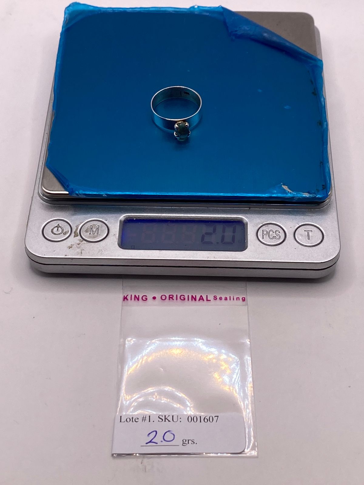 ANILLO DE PLATA LEY 925 CON ÁMBAR AHUMADO