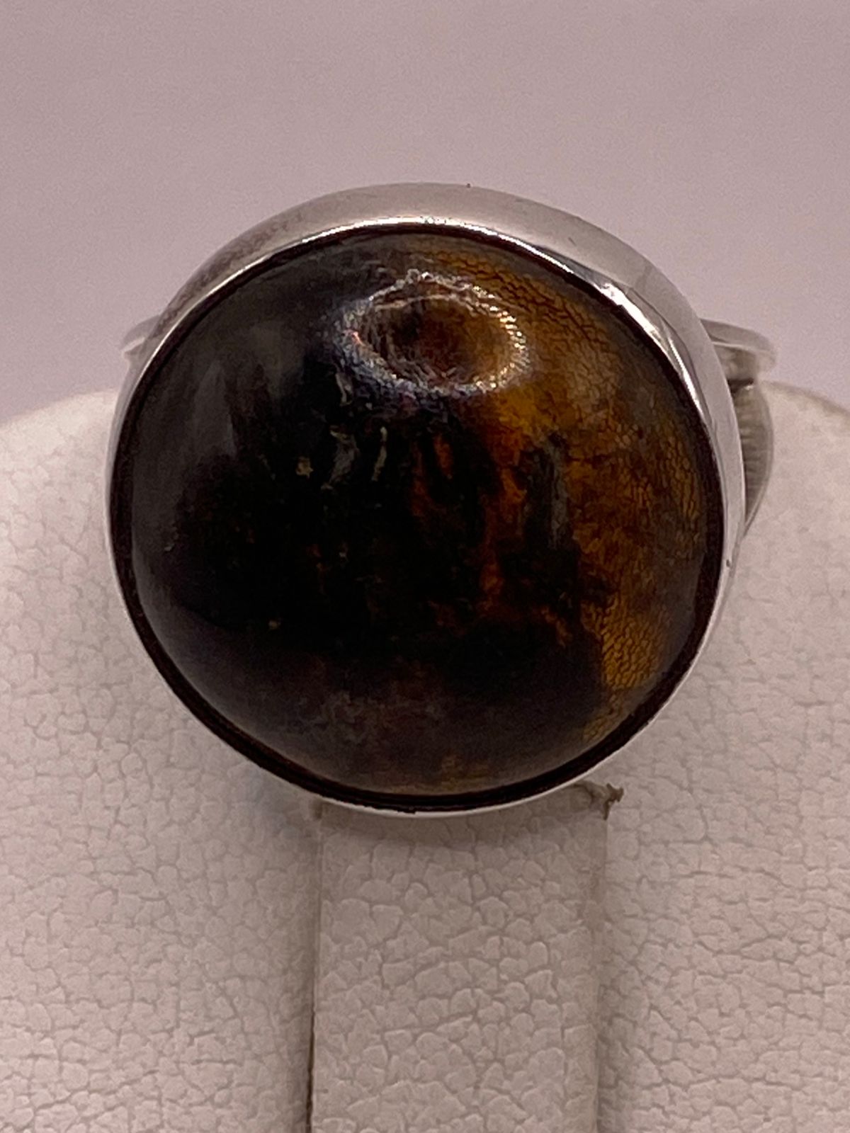 Anillo de Plata Ley 925 con Ámbar Natural