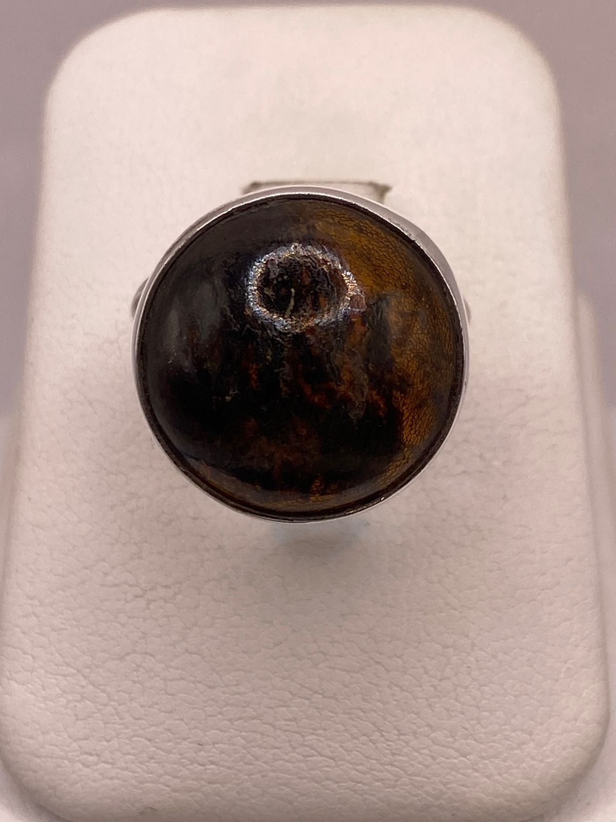Anillo de Plata Ley 925 con Ámbar Natural
