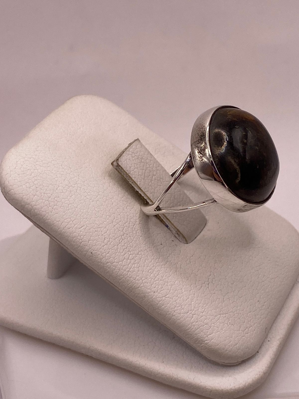 Anillo de Plata Ley 925 con Ámbar Natural