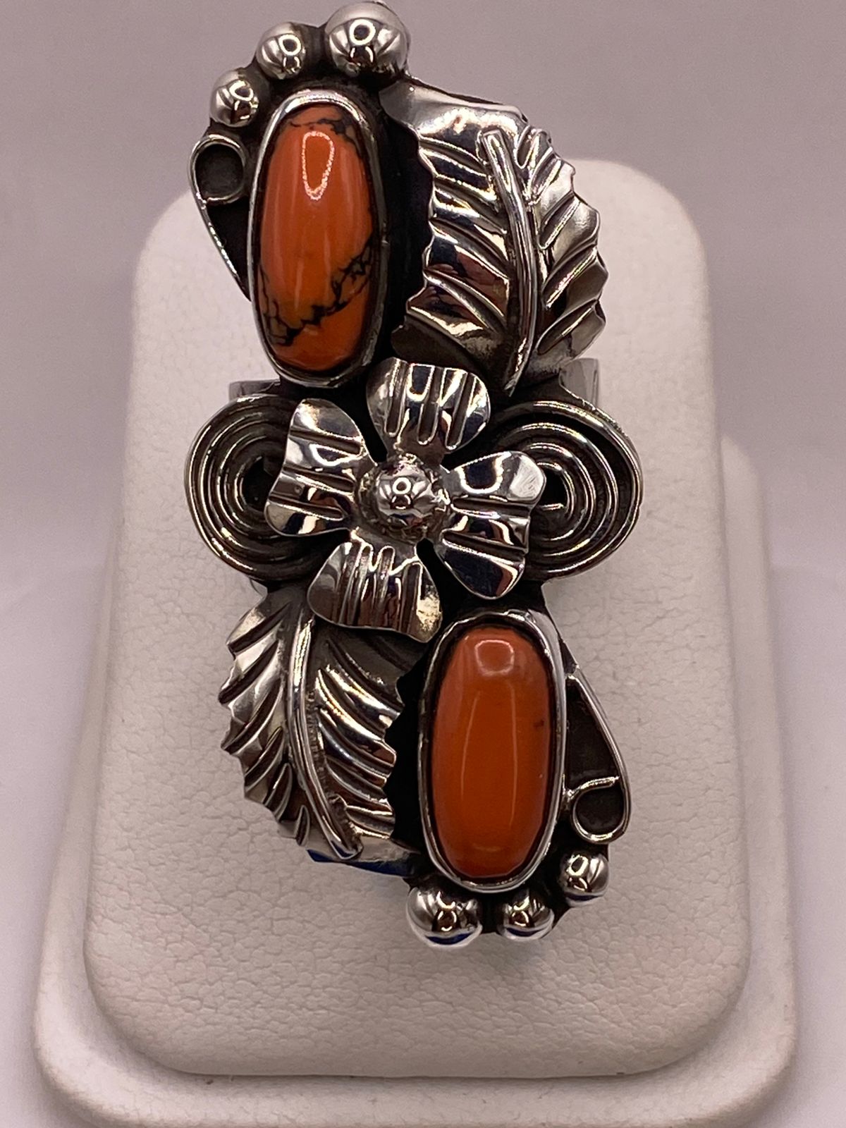 ANILLO DE PLATA LEY 925 CON JASPE ROJO