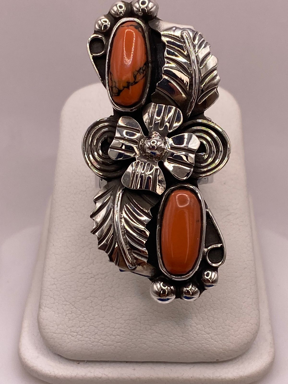 ANILLO DE PLATA LEY 925 CON JASPE ROJO