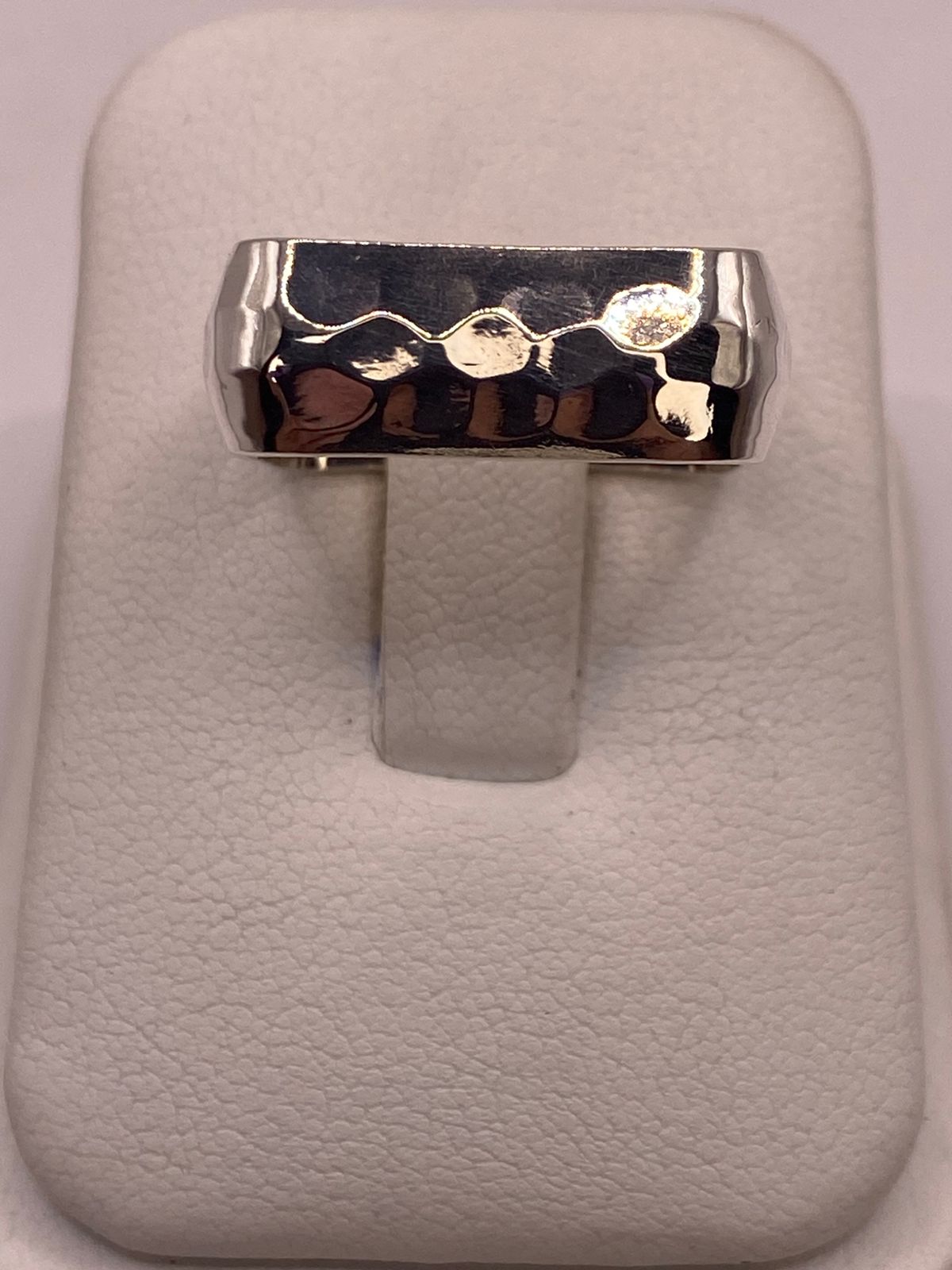 ANILLO DE PLATA LEY 925 MARTILLADO