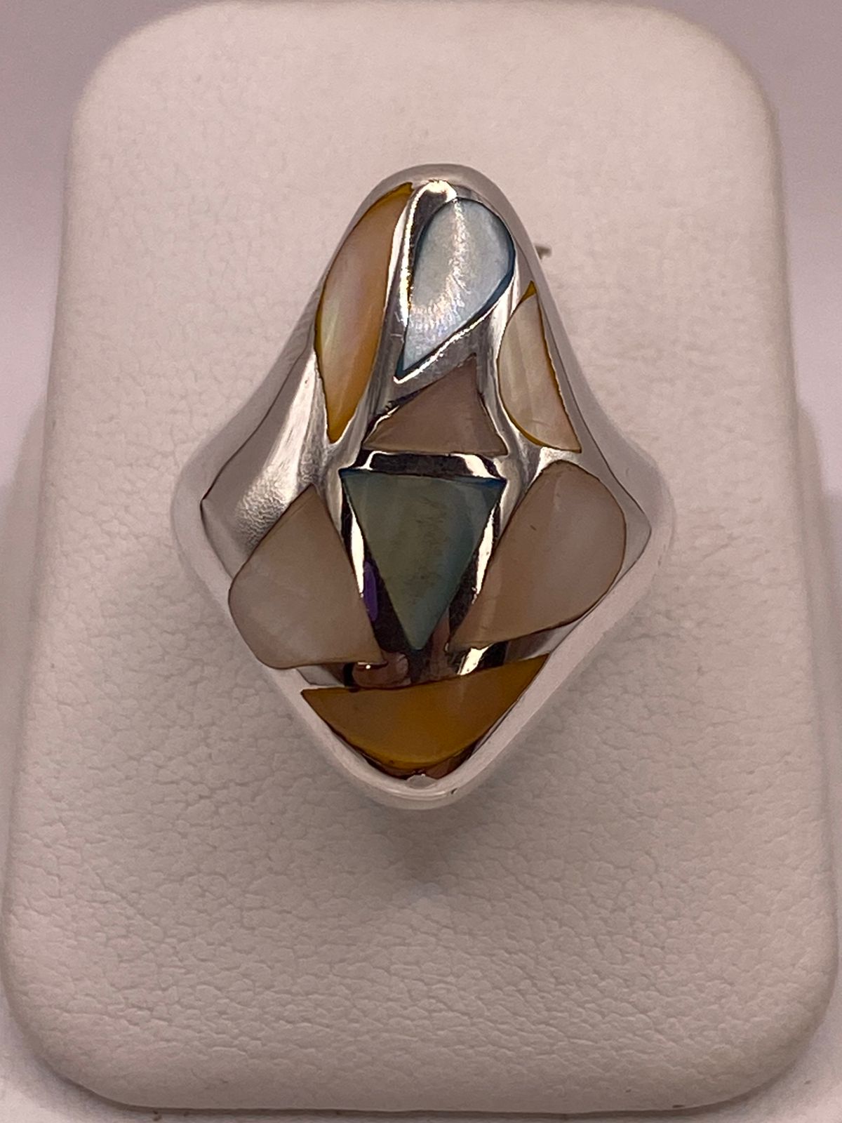 ANILLO DE PLATA LEY 925 CON NÁCAR NATURAL