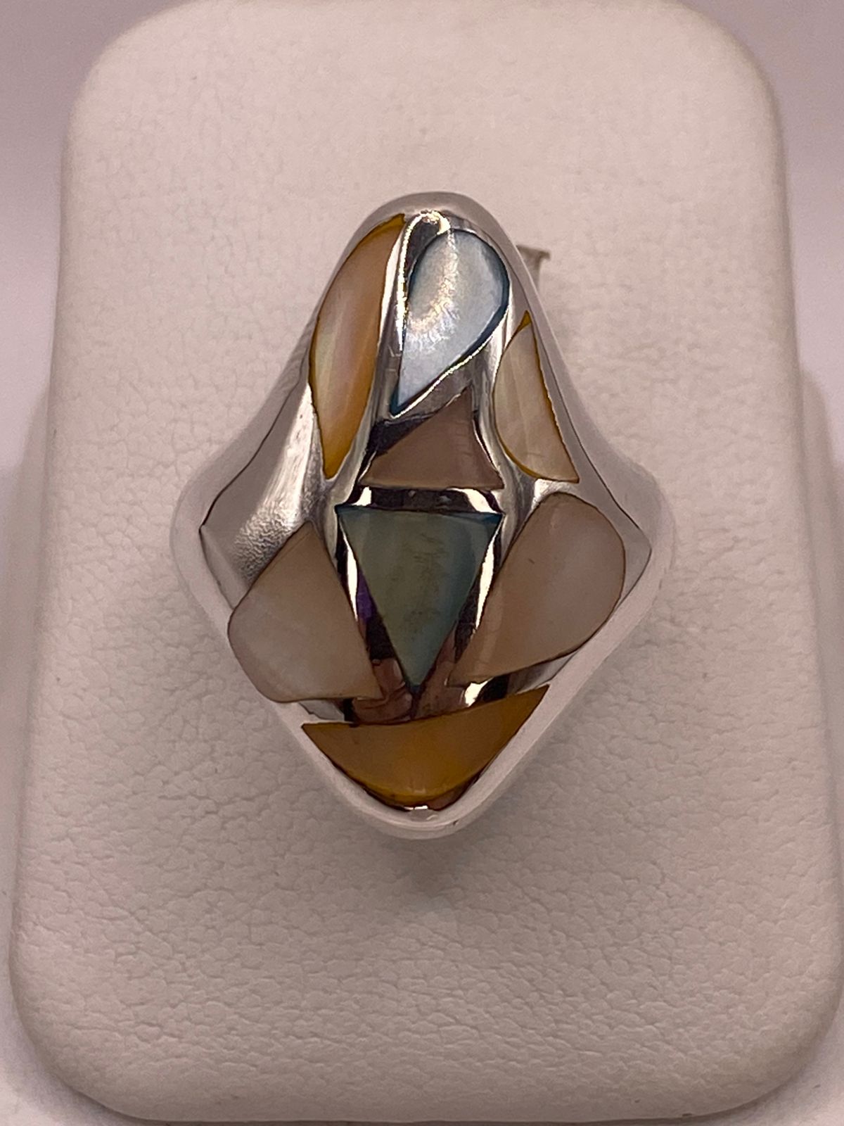 ANILLO DE PLATA LEY 925 CON NÁCAR NATURAL