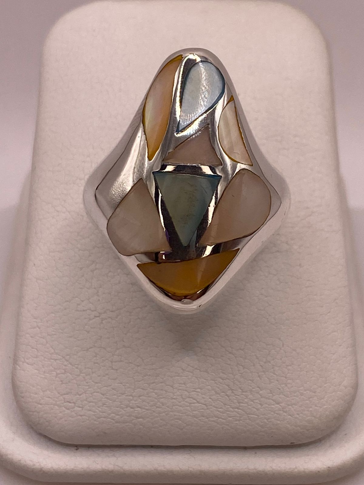 ANILLO DE PLATA LEY 925 CON NÁCAR NATURAL