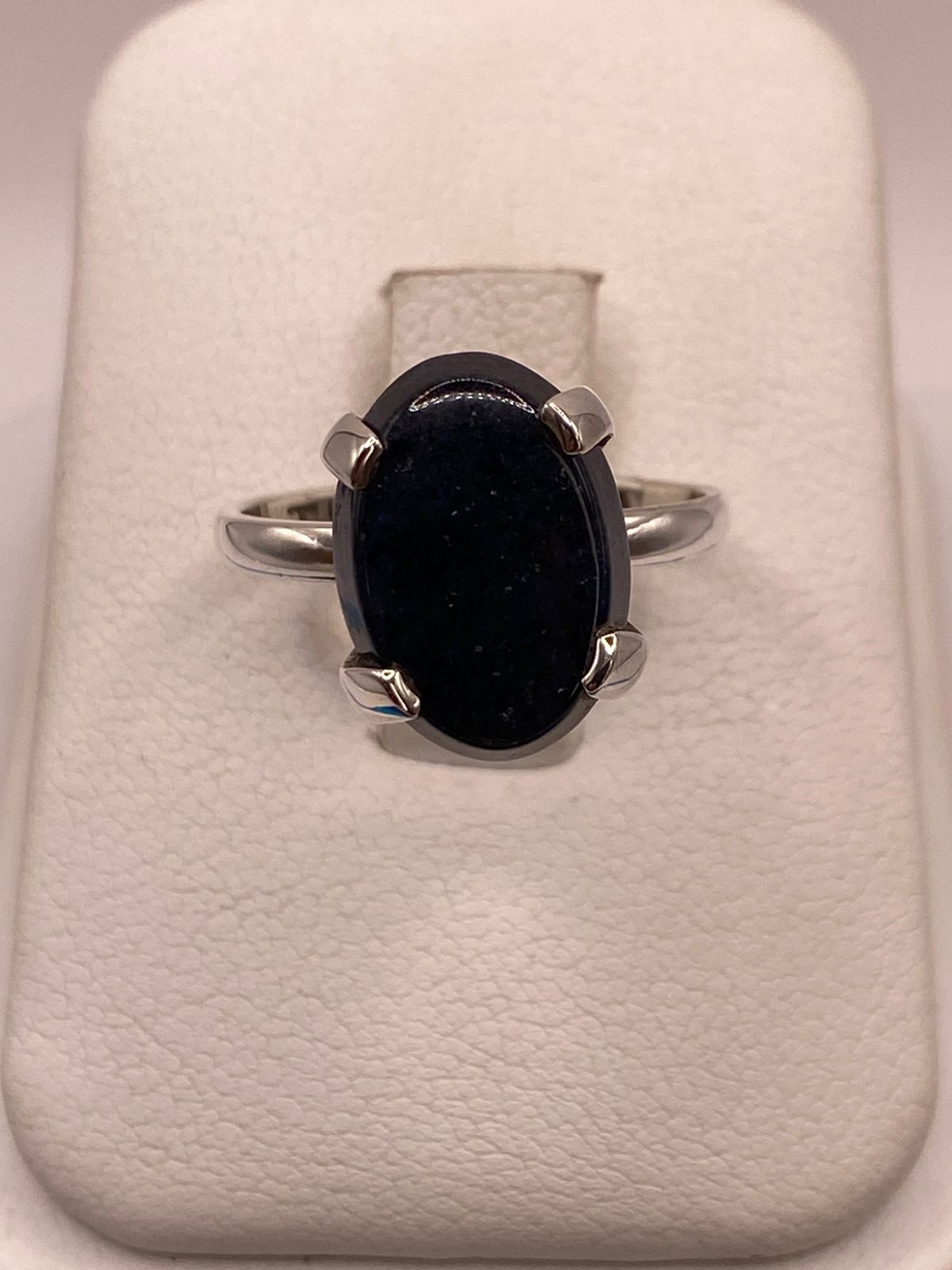 Anillo de Plata Ley 925 con Ónix Negro Natural