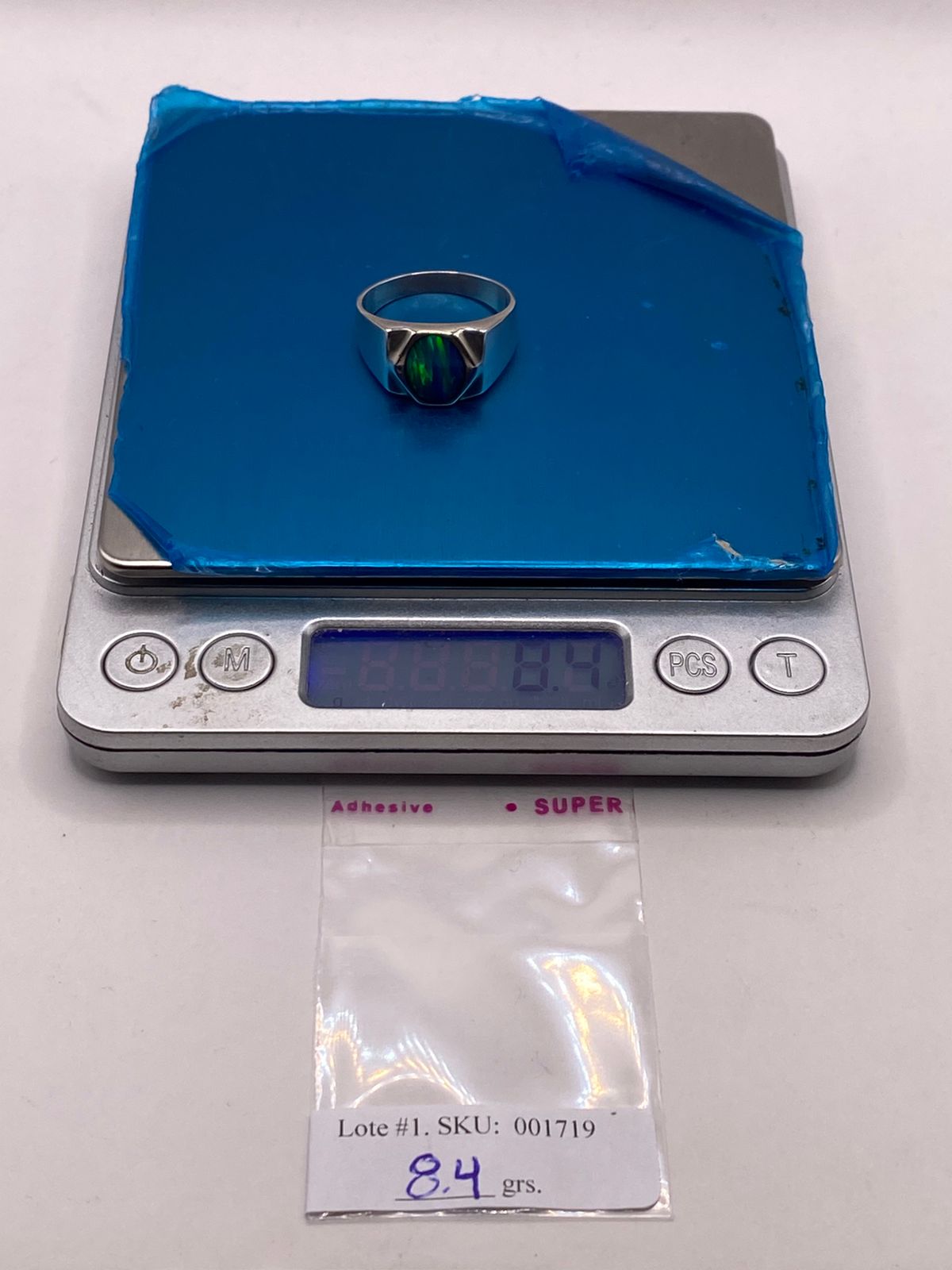 Anillo de Plata Ley 925 con Ópalo de Fuego