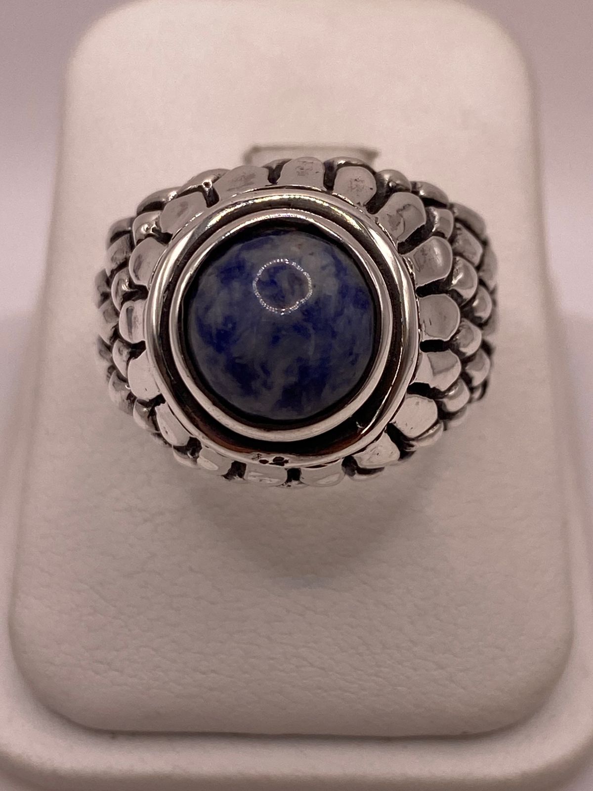 Anillo de Plata Ley 925 con Sodalita Azul