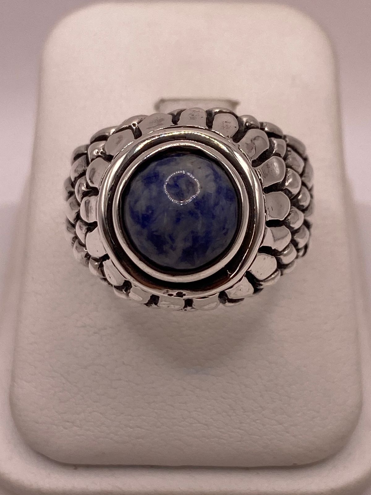 Anillo de Plata Ley 925 con Sodalita Azul