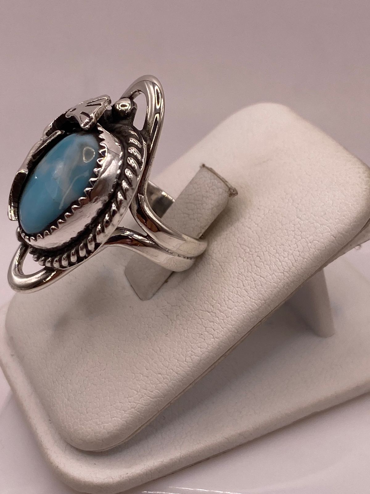 Anillo de Plata Ley 925 con Turquesa y Kokopelli