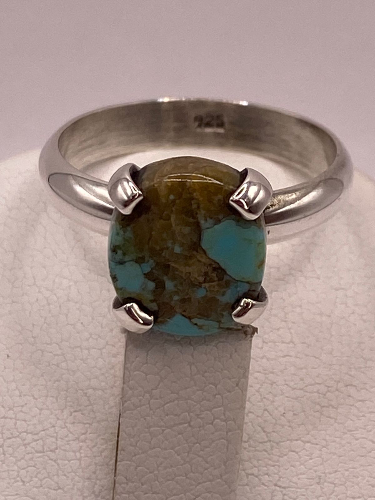 Anillo de Plata Ley 925 con Turquesa Natural