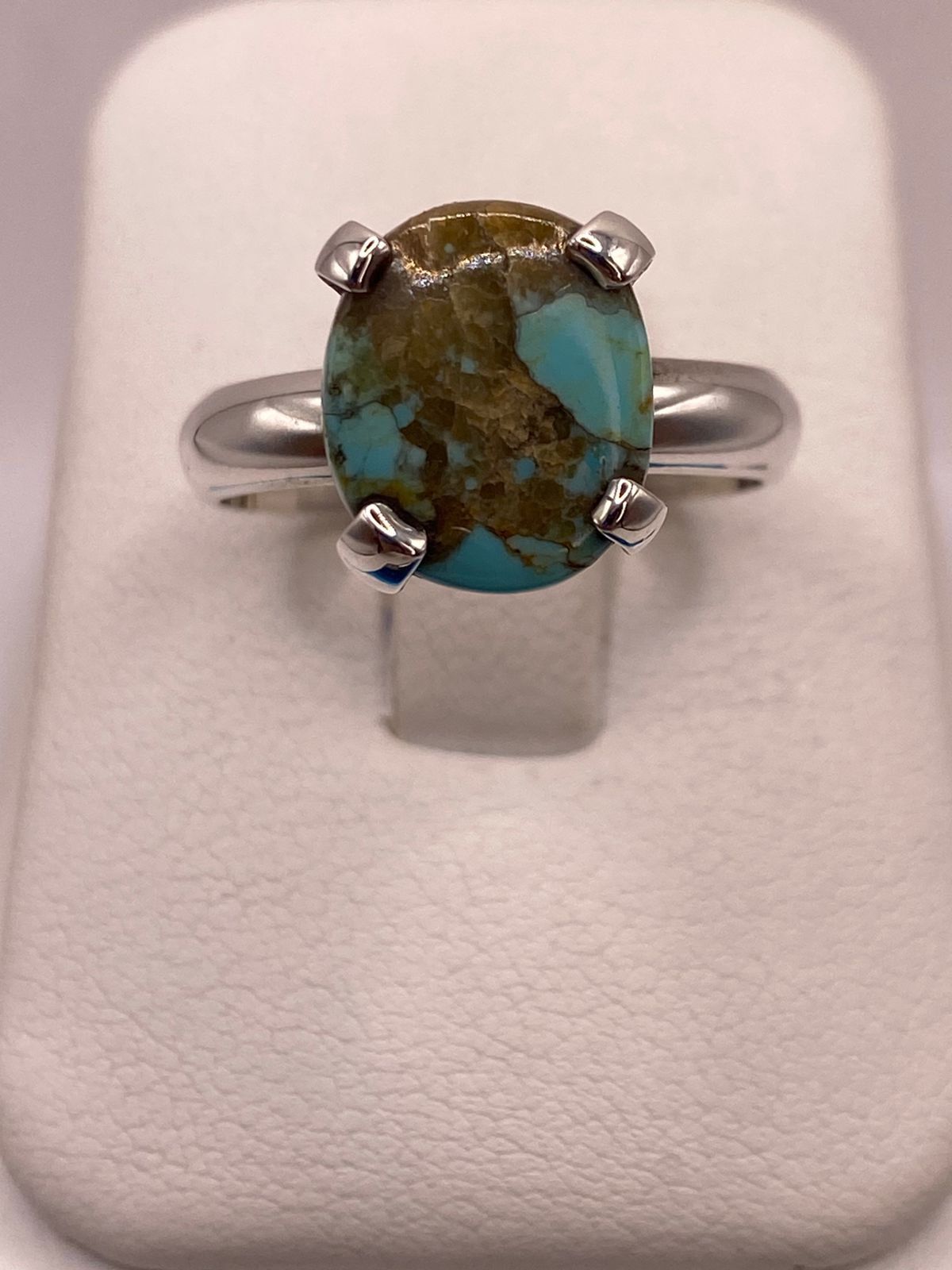 Anillo de Plata Ley 925 con Turquesa Natural