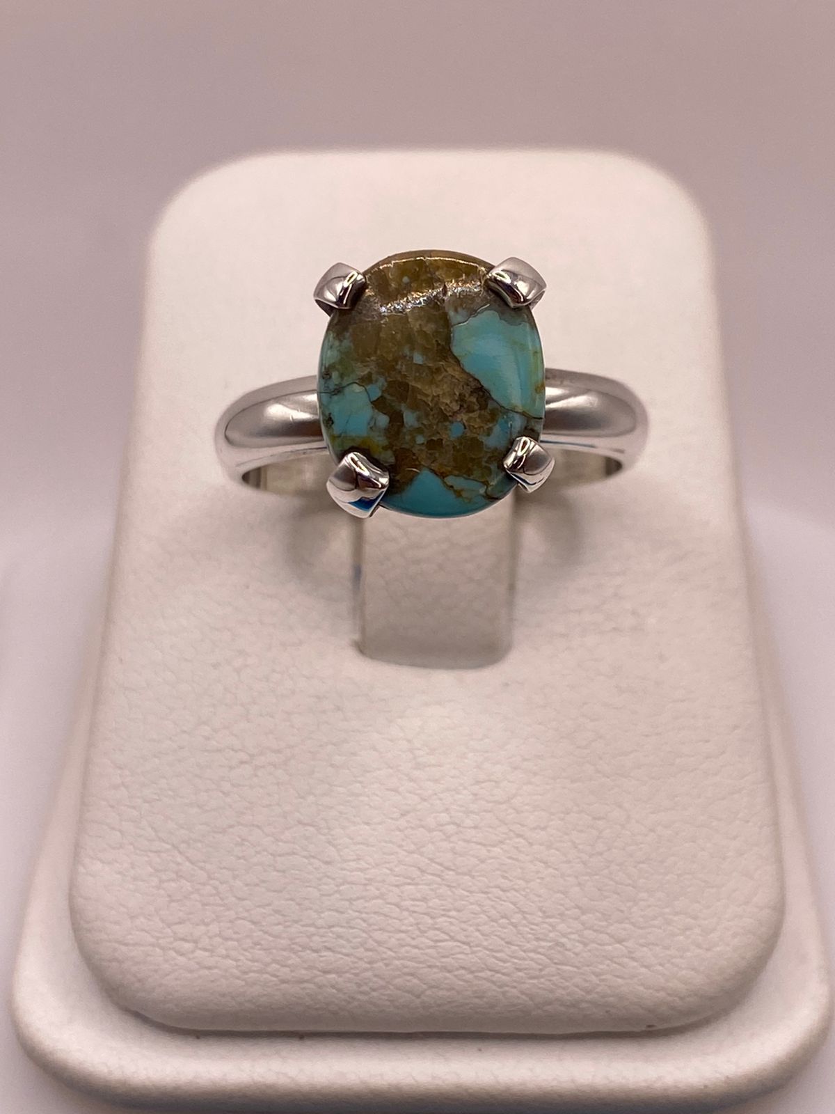 Anillo de Plata Ley 925 con Turquesa Natural