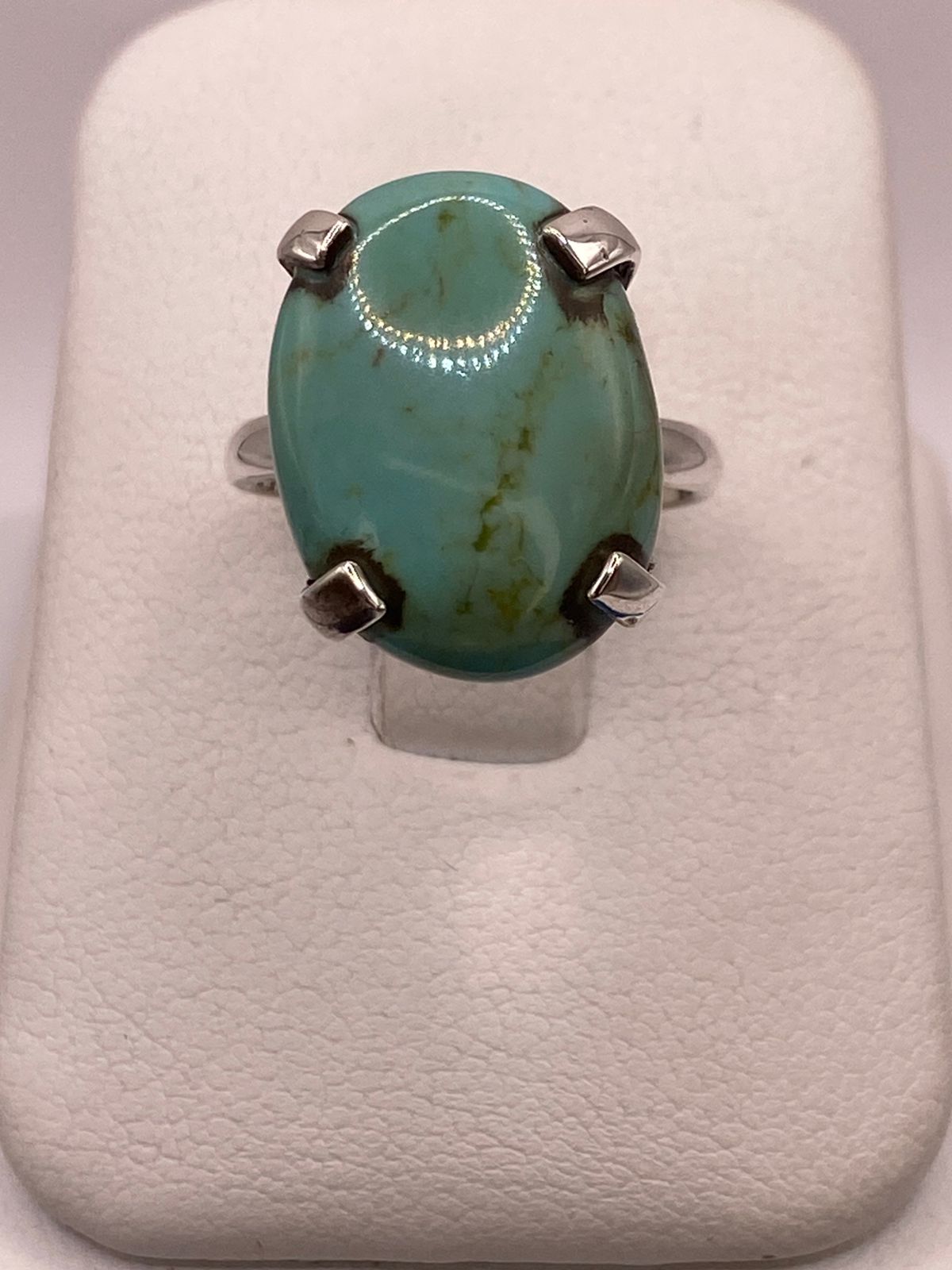 ANILLO DE PLATA LEY 925 CON TURQUESA NATURAL